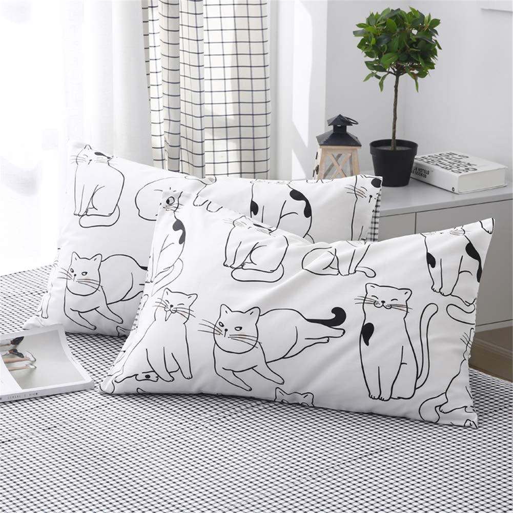 Amazon｜LAYENJOY 猫布団カバーセット ツイン、100%コットン寝具、様々